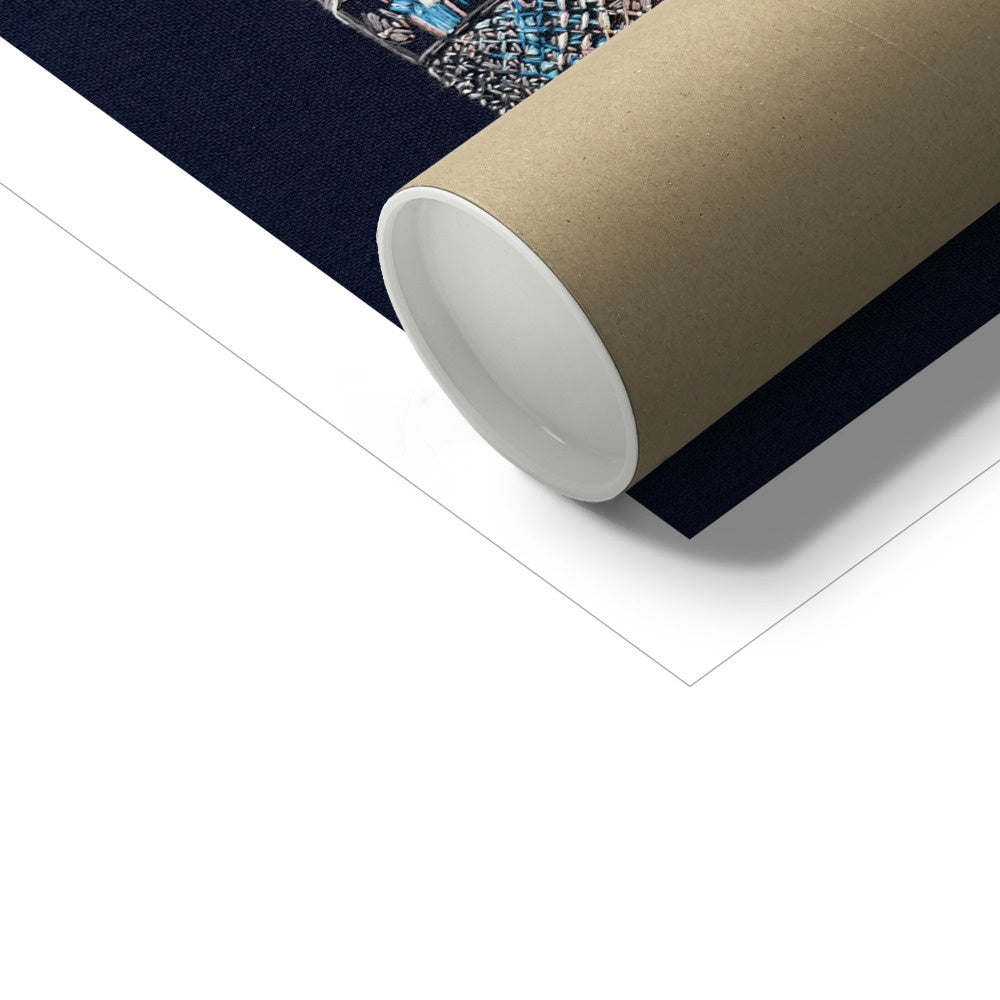 PRINT. Cumbria Crystal Whiskey Tumbler Hahnemühle German Etching Print