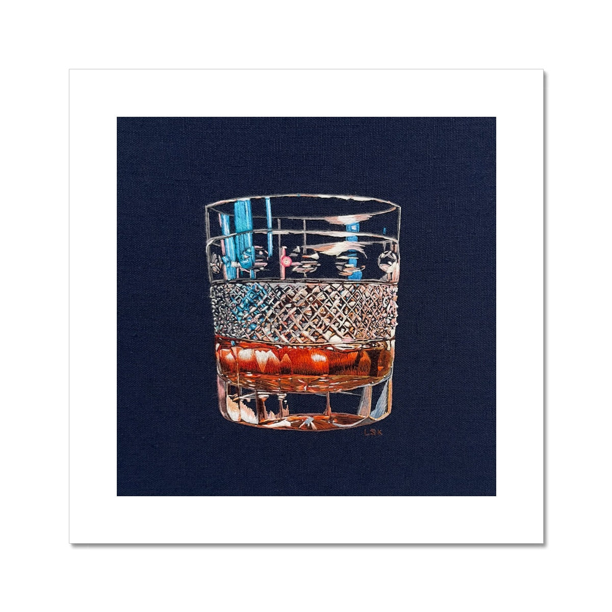 Cumbria Crystal Whiskey Tumbler Hahnemühle German Etching Print
