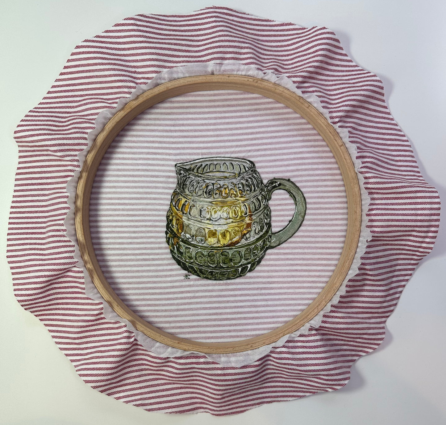 Water jug with ice & lemon